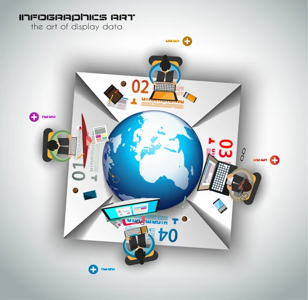 Infographic takım çalışması ve beyin fırtınası