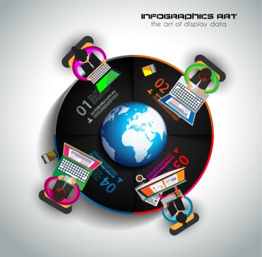 Infographic takım çalışması ve beyin fırtınası