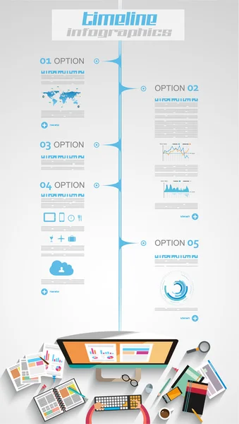 Travail d'équipe infographique et remue-méninges — Image vectorielle