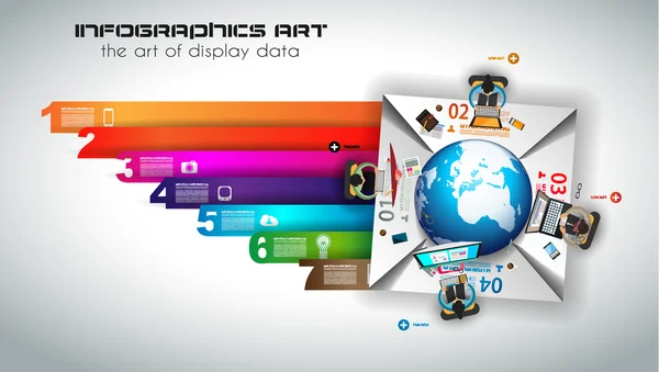 Lavoro di squadra infografico e brainstorming — Vettoriale Stock