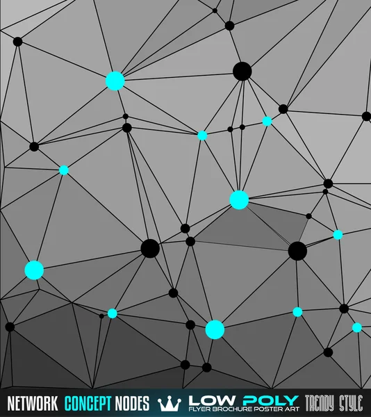 Réseau faible poly triangulaire — Image vectorielle