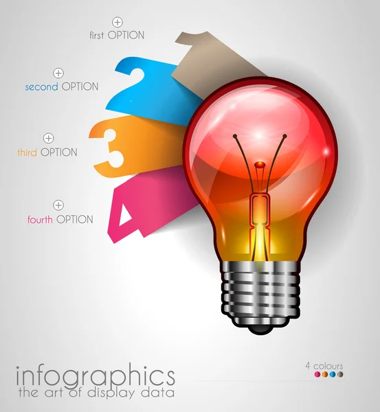 Layout infográfico para conceito de brainstorming — Vetor de Stock
