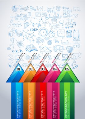 Infographic düzen arka plan grafik çizimler ile