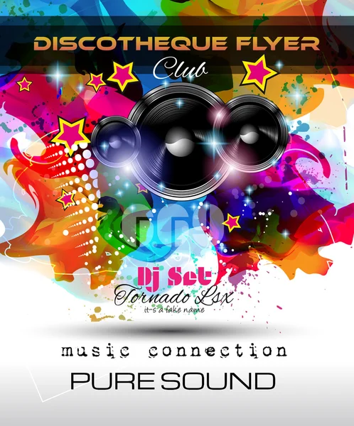 Discoteca Night Club Flyer — Vector de stock