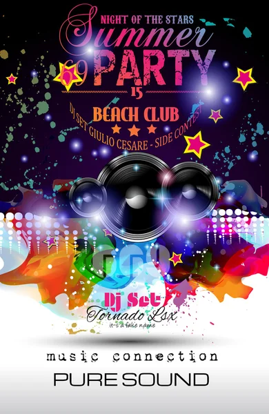 Discoteca Night Club Flyer — Archivo Imágenes Vectoriales