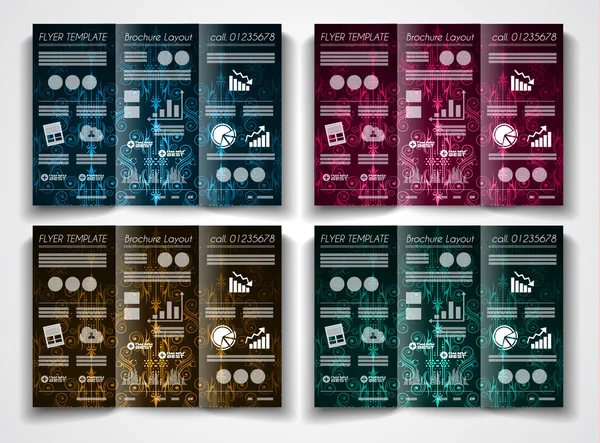Три раза дизайн шаблона брошюры — стоковый вектор