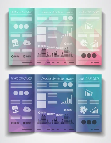 Brochure sjabloon ontwerp of folder lay-out — Stockvector
