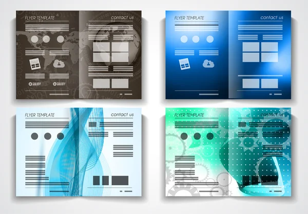 Brochure sjabloon ontwerp of folder lay-out — Stockvector