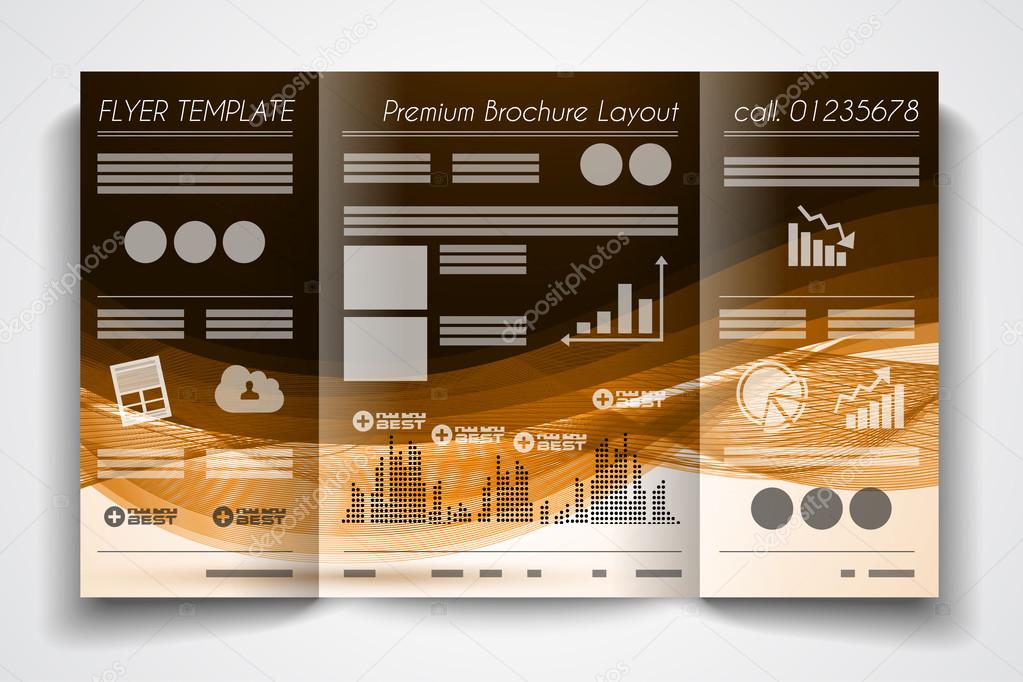 Brochure template design or flyer layout