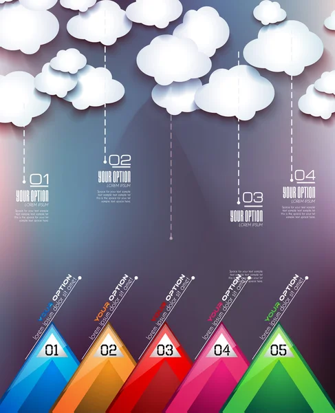 Concepto de Cloud Computing con infografías — Vector de stock