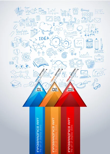 Infografische Teamarbeit und Brainstorming — Stockvektor