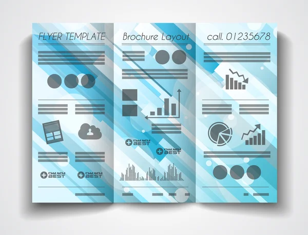 Tri vouw brochure sjabloonontwerp — Stockvector