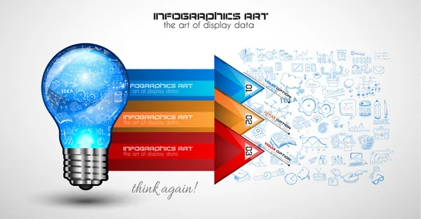 Diseño para la lluvia de ideas con gráficos bocetos — Vector de stock