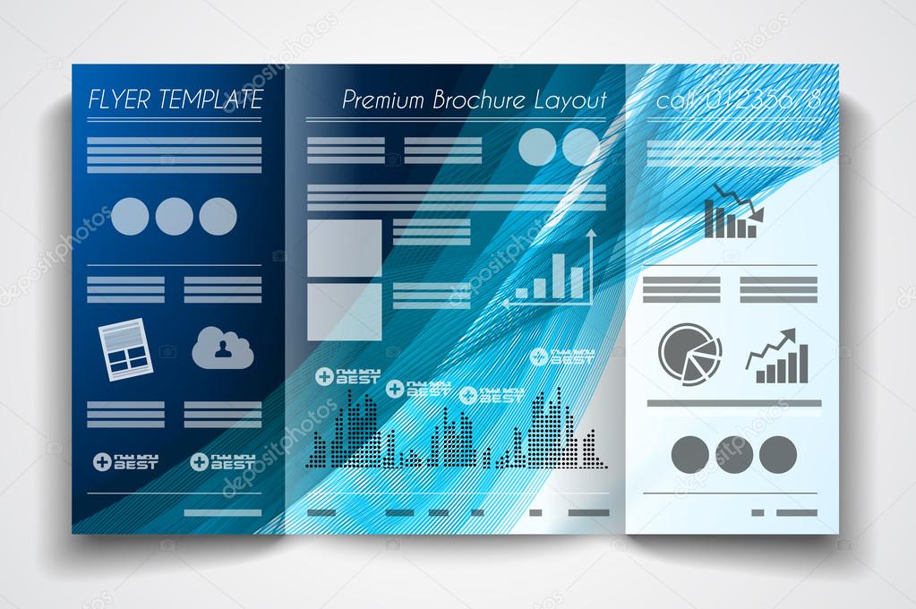 Tri fold brochure template design