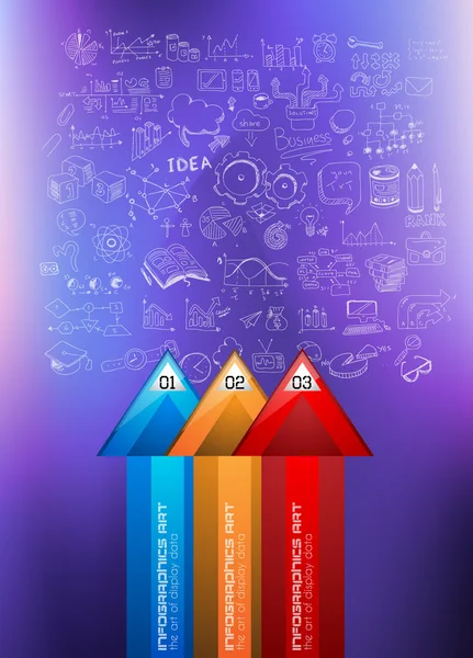 Trabajo en equipo de infografía y lluvia de ideas — Vector de stock