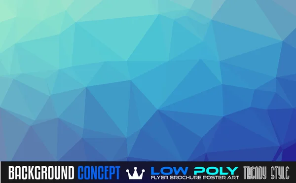 Low Poly Art background for polygonal flyer — Stock Vector