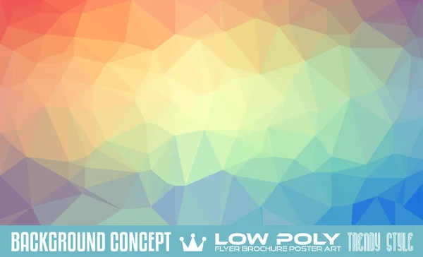 Low Poly Art sfondo per volantino poligonale — Vettoriale Stock