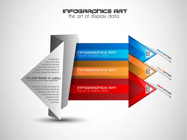 Mise en page infographique pour les infocharts — Image vectorielle