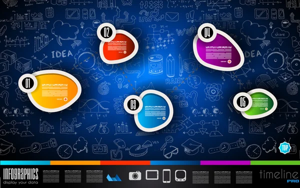 Infografik-Layout für Infocharts — Stockvektor