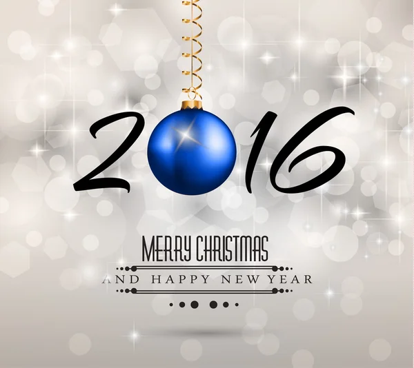 2016 yeni yıl ve mutlu bir Christmas — Stok Vektör
