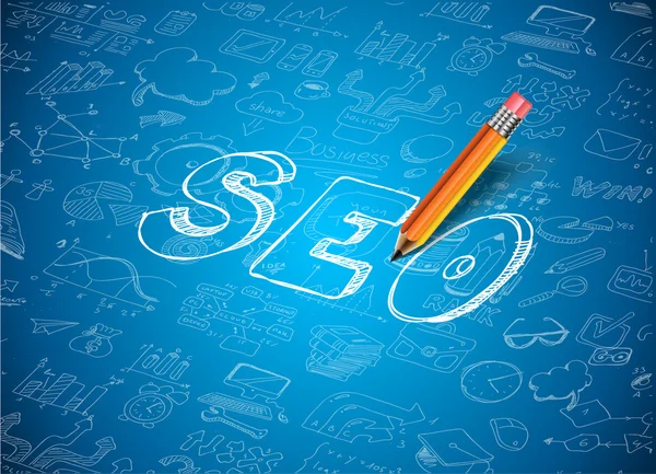 Seo 概念的图表布局 — 图库矢量图片