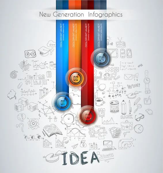 Plantilla moderna para clasificar datos e información — Vector de stock