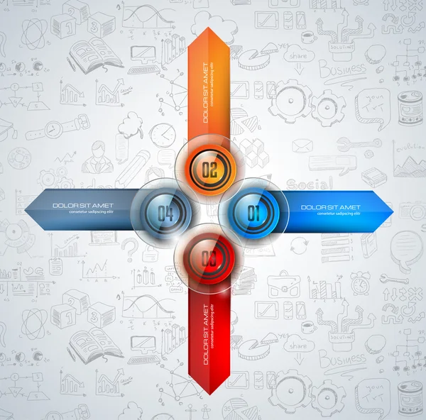 Plantilla moderna para clasificar datos e información — Archivo Imágenes Vectoriales