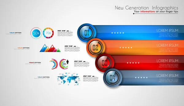 Plantilla moderna para clasificar datos e información — Vector de stock