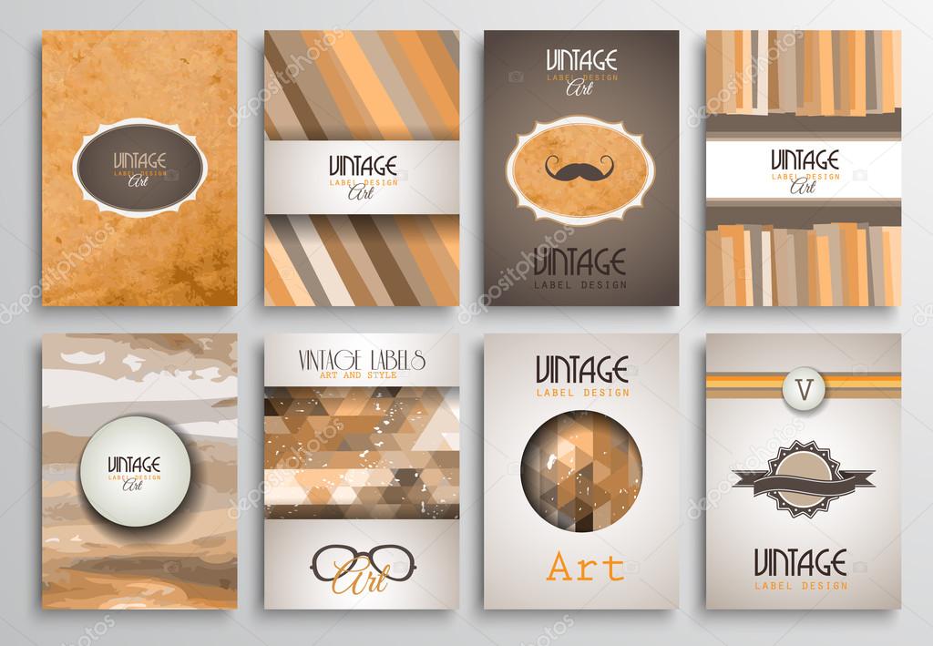 Vintage Styles brochure templates set