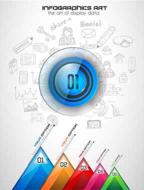 Infographics Şablon 4 seçenekleri ile