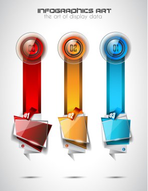 Infographic şablon modern veriler için