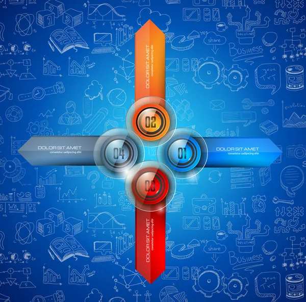 Modello infografico per i dati moderni — Vettoriale Stock