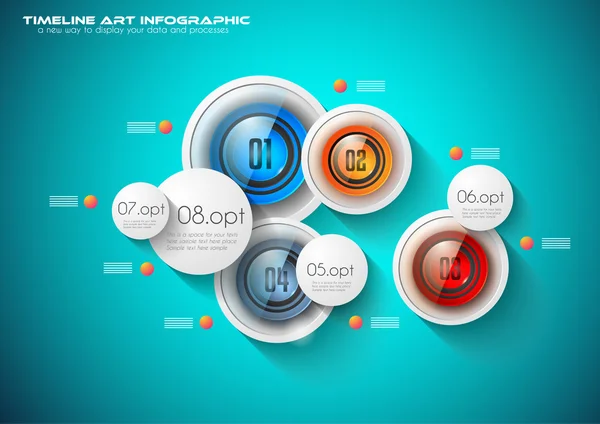 Modello per la visualizzazione e il posizionamento dei dati moderni — Vettoriale Stock