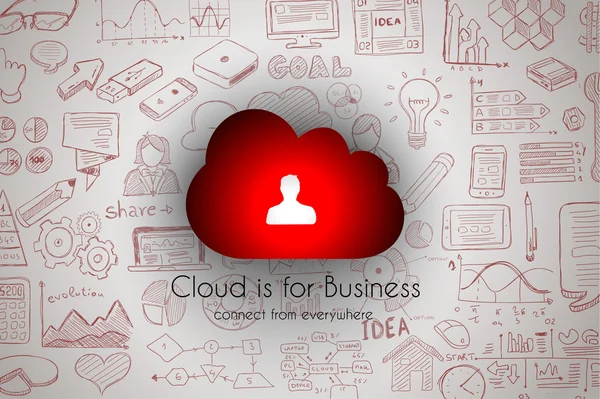 Concept de Cloud Computing — Image vectorielle