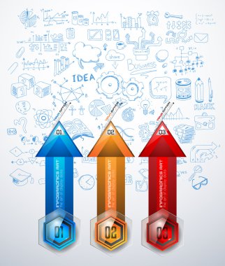template with multiple choices glass buttons