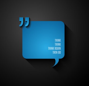 Tırnak işareti kare ve metin için yer