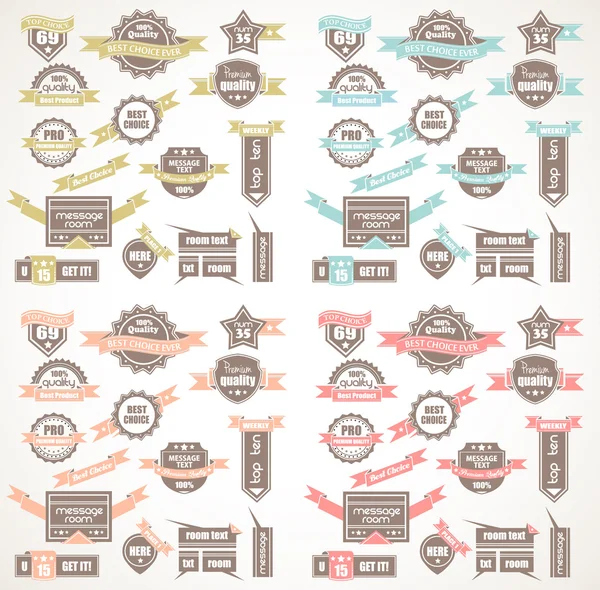 Big Collection of Quality Labels — Stock Vector