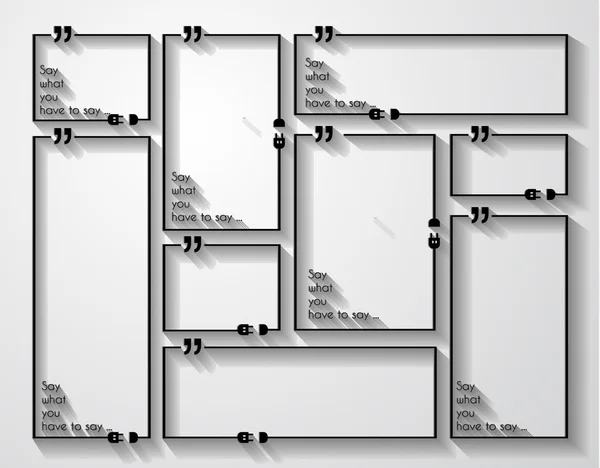 कोटेशन मार्क फ्रेम मजकूर जागा — स्टॉक व्हेक्टर