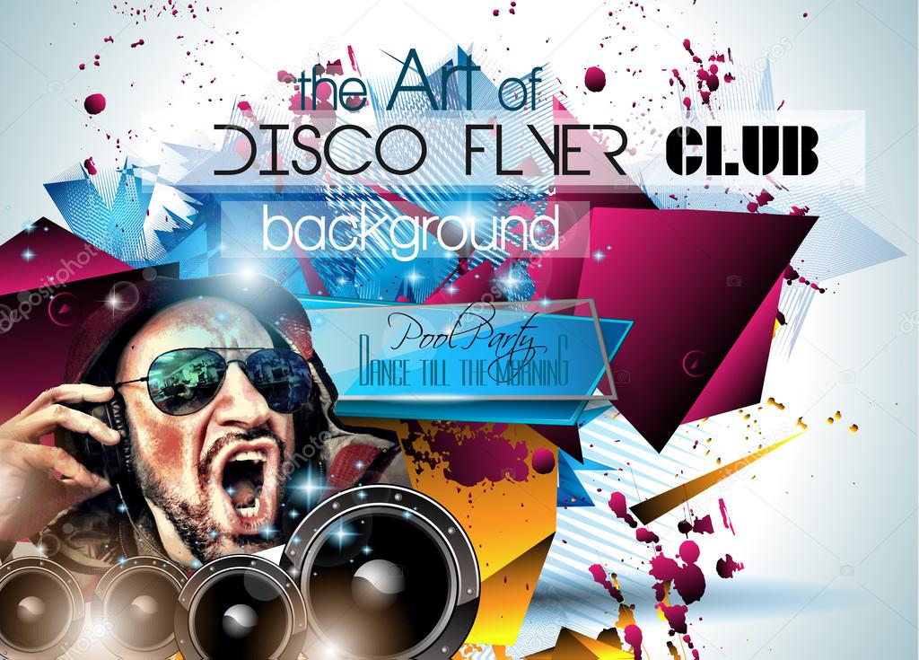 Club Disco Flyer Set with DJ