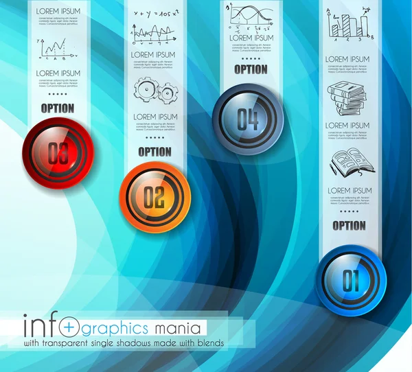 Infographic Abstract template with multiple choices — Stock Vector