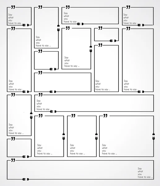 Citazione Mark Frame con stile piatto — Vettoriale Stock