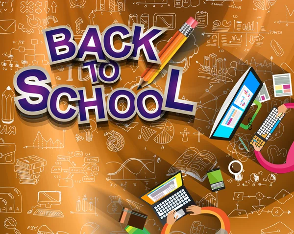 Back to School Background — Stock Vector