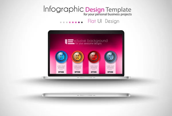 Clean Infographic Layout Template — Stock Vector