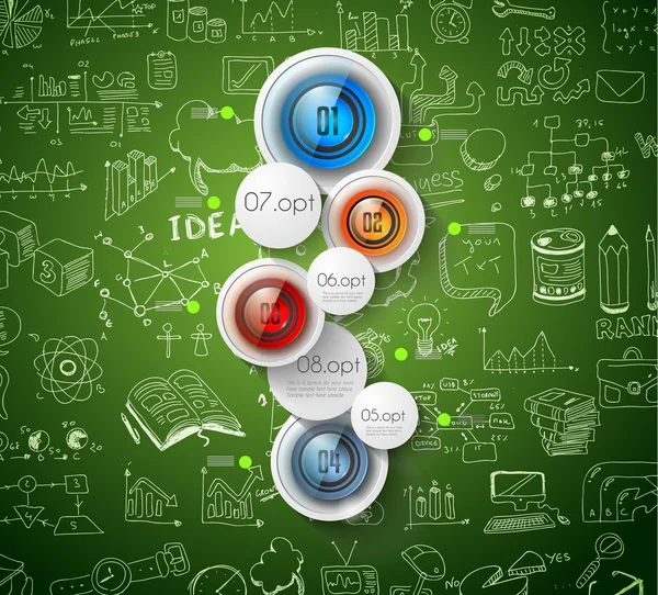 Modelo de Layout de Infográfico Limpo — Vetor de Stock