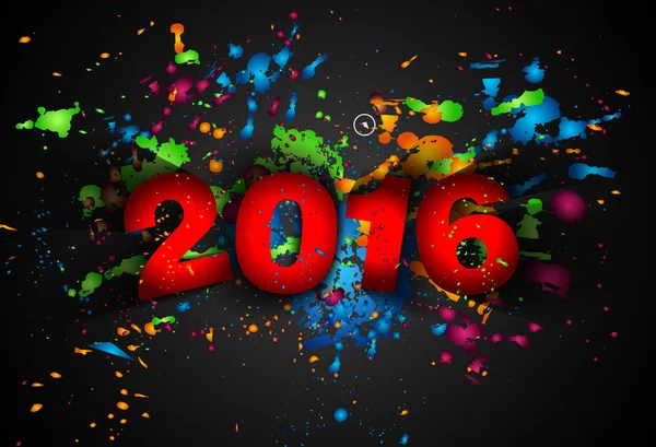 2016 新年あけましておめでとうございます背景 — ストックベクタ