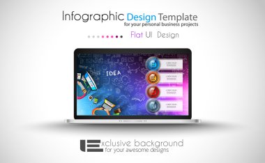 Clean Infographic Layout Template clipart