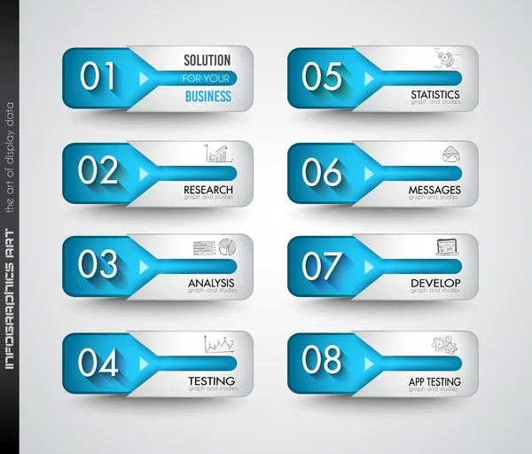 Modelo de Layout de Infográfico Limpo —  Vetores de Stock