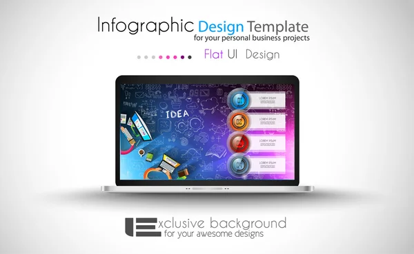 Clean Infographic Layout Template — Stock Vector