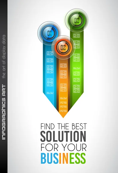 Modèle d'infographie de la meilleure solution d'affaires — Image vectorielle