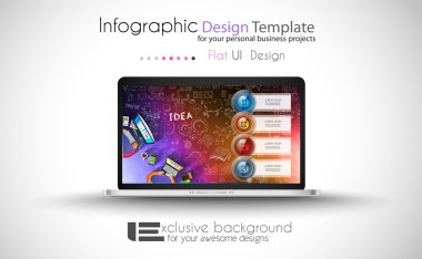 Clean Infographic Layout Template clipart